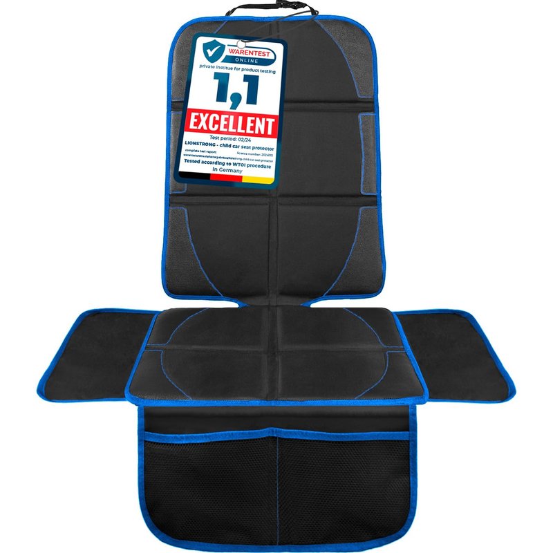LIONSTRONG® Children's Seat Pad - Car Seat Protector & Cover - Water-Repellent - Universal Compatible (Blue)