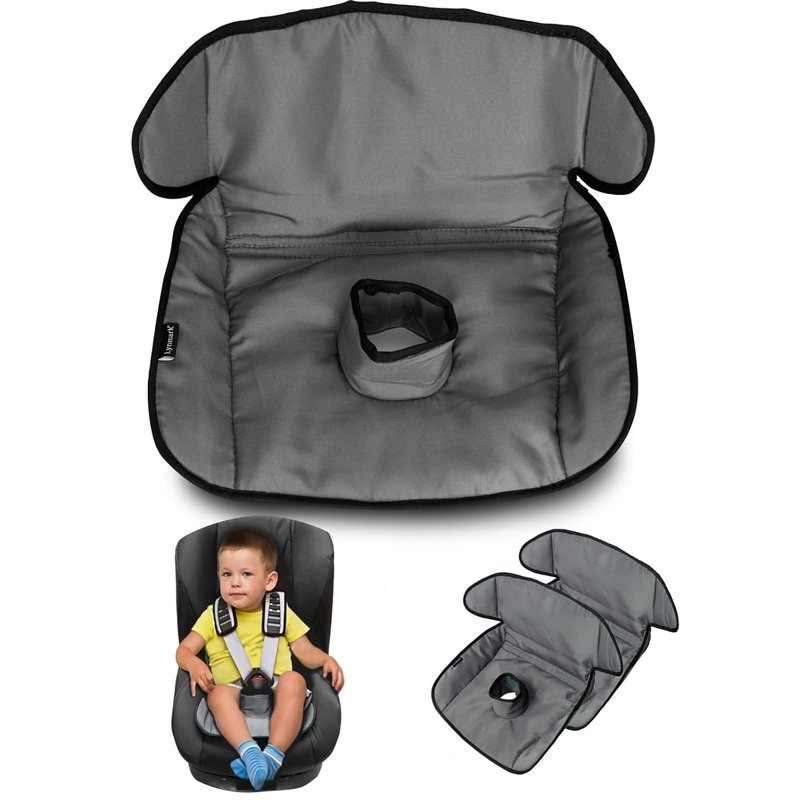 Lynmark® 2x Potty Training Car Seat Protector Cover - Waterproof Soft Piddle Pads for Toddlers and Baby Carseat - Travel-Friendly Universal Washable Liner Mat for Spills, Nappy Leaks, Accidents - Grey