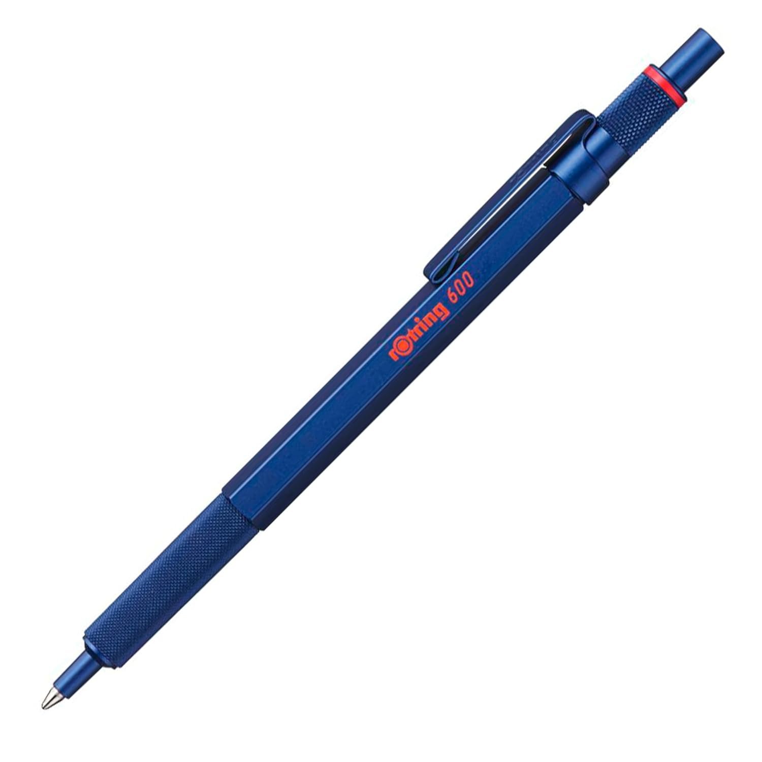 rOtring 600 Ballpoint Pen | Medium Point | Black Ink | Blue Barrel | Refillable