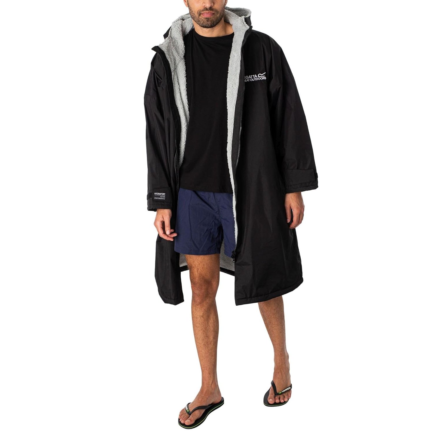 Regatta Adult Changing Robe Adults Black Large Mens