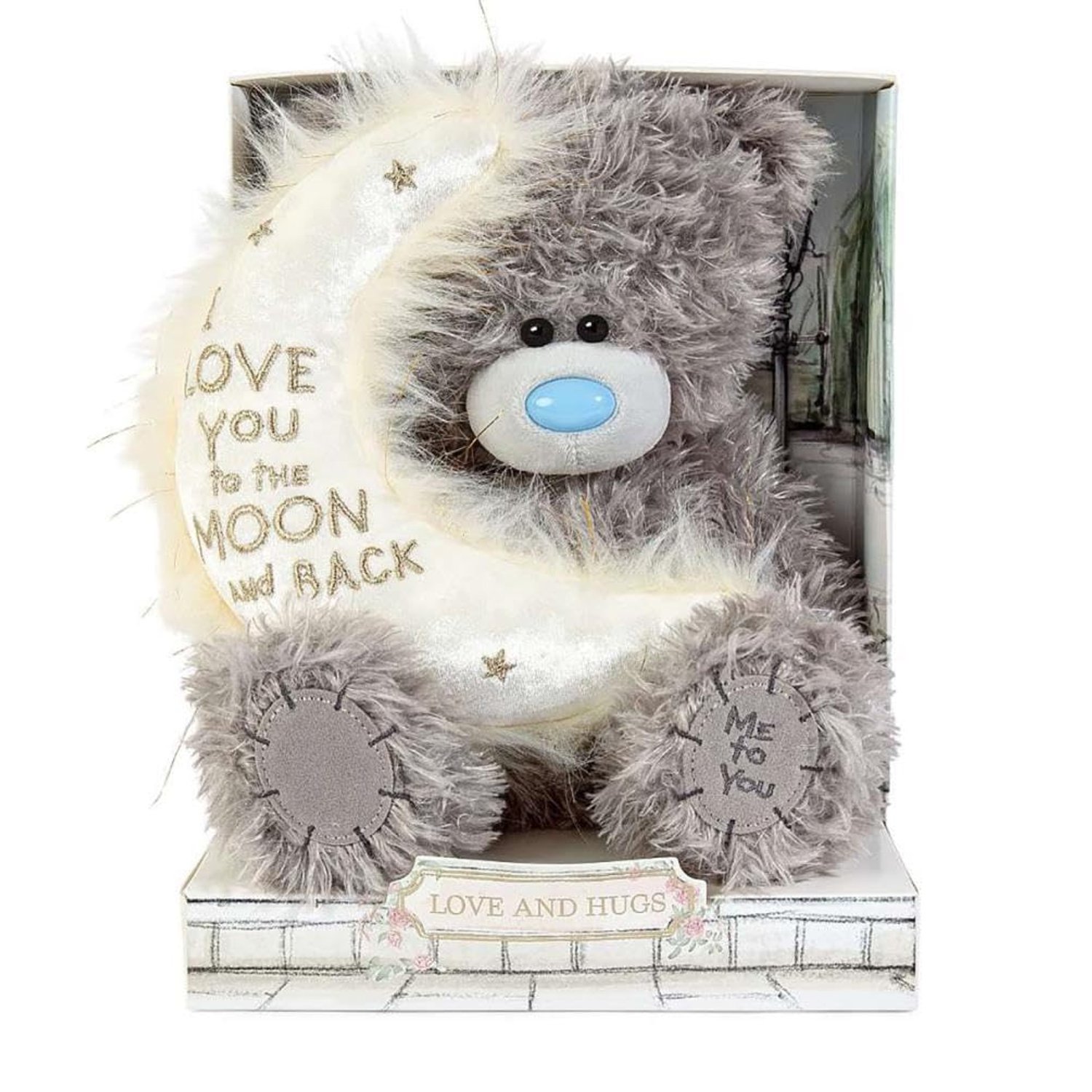 Me To You Tatty Teddy Cute Plush 'Love You To The Moon And Back' Bear 19cm-High Presented On Premium Gift Plinth - Signature Collection
