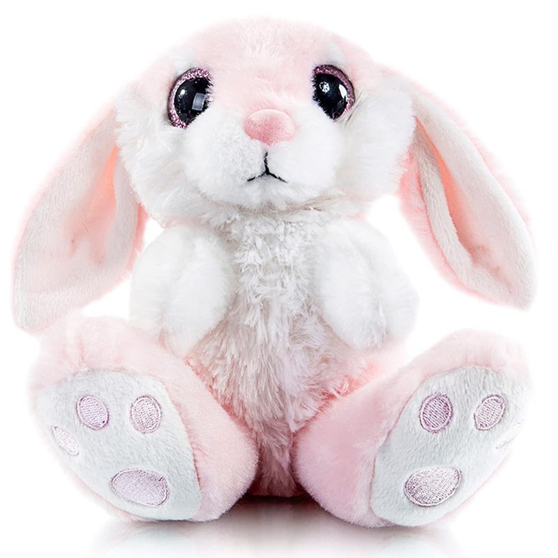 My OLi Bunny Soft Toy 22cm/8.5" Plush Rabbit with Floppy Ears – Cuddly Stuffed Animal Teddy for Babies Kids Boys and Girls Ideal Nursery Decoration | Pink