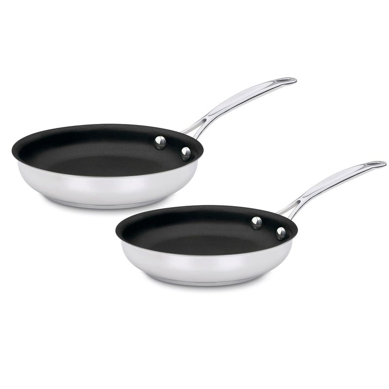Cuisinart Chef's Classic™ Stainless Non-Stick Skillets, 9" Skillet & 11" Skillet Set