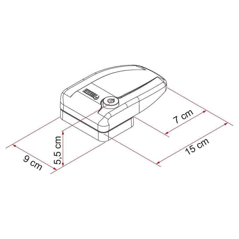Fiamma Safe Door Frame Motorhome Caravan Antitheft Grey Security Lock 07705-01A