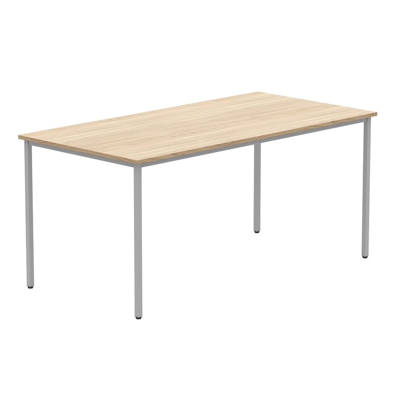 Office Hippo Essentials Multi-Use Office Table, Home Writing Computer Desk For Work Or Home, Adjustable Feet, Canadian Oak, 160 x 80 cm