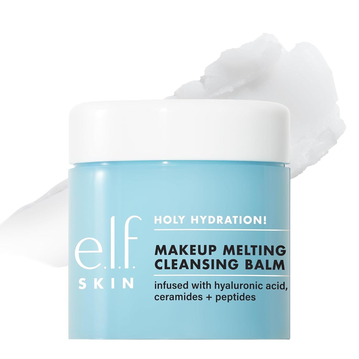 e.l.f. SKIN Holy Hydration! Makeup Melting Cleansing Balm JUMBO, Face Cleanser & Makeup Remover, Infused with Hyaluronic Acid to Hydrate Skin, 100g