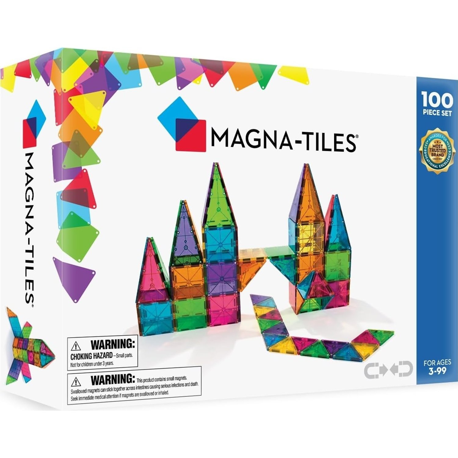 Magna-Tiles Translucent Colors 100 pieces 1517888