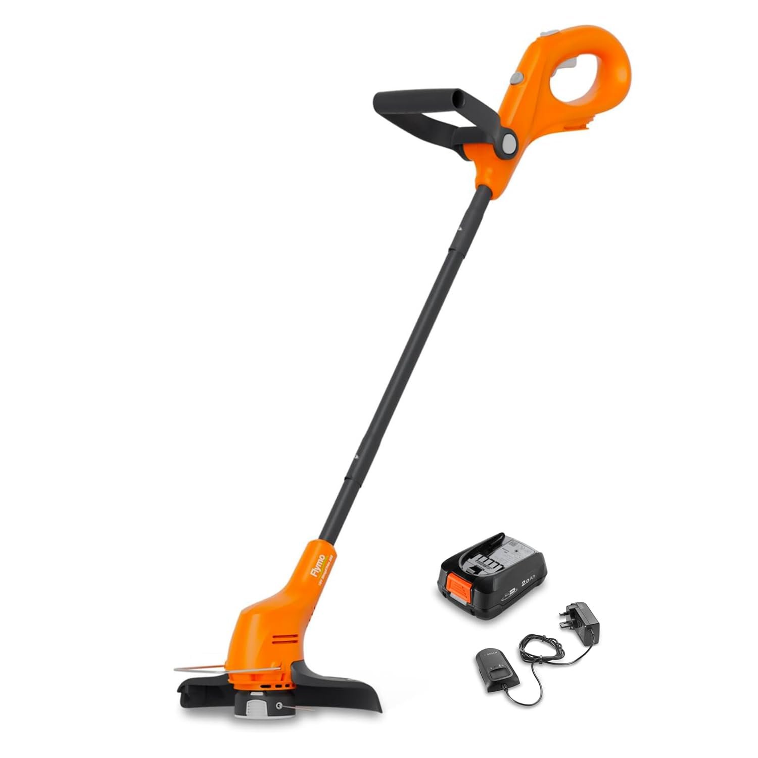 Flymo 18V SimpliTrim 250 Cordless Grass Trimmer – Lightweight & Easy-to-Use for Precise Lawn Edging – Battery & Charger Included, Orange