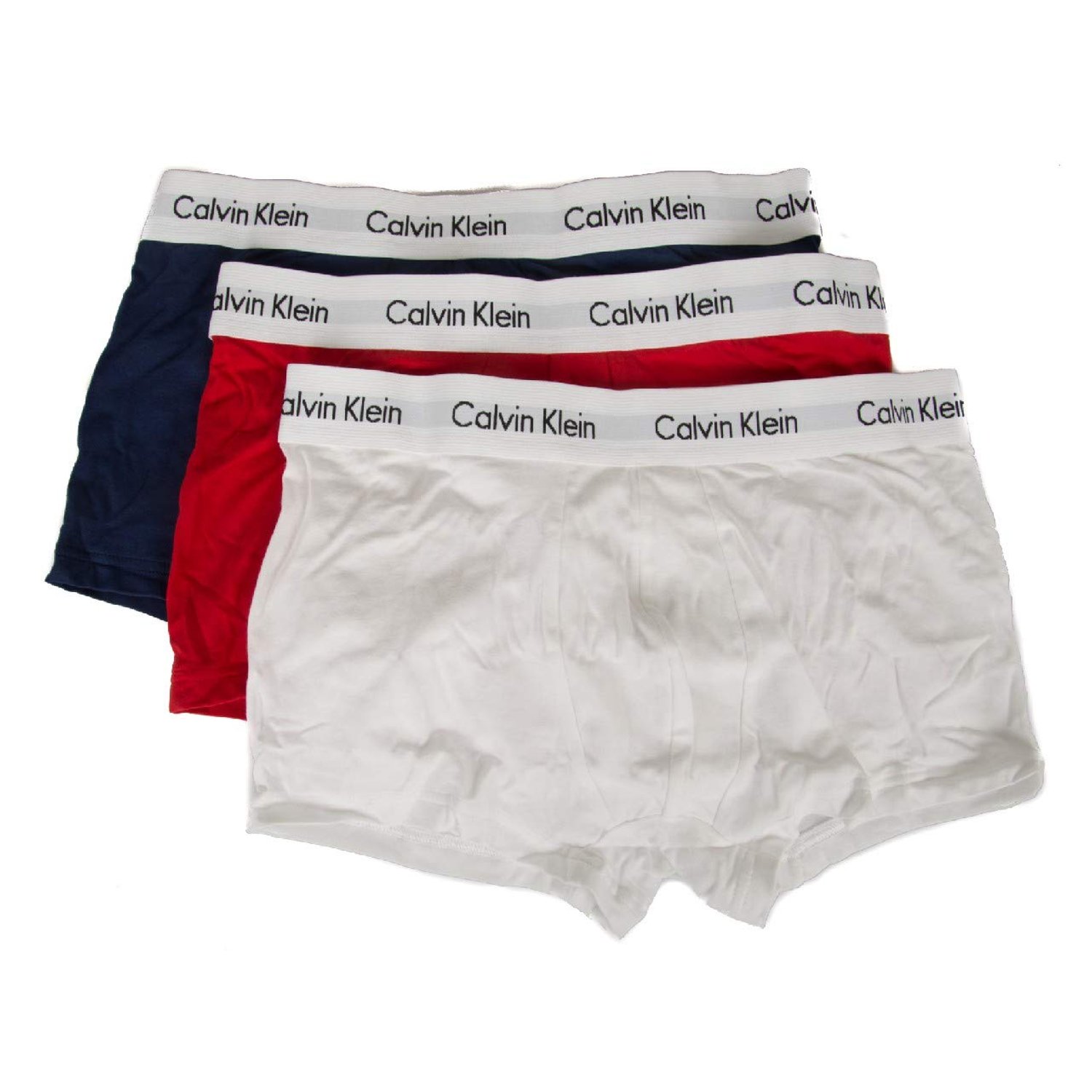 Calvin Klein Men's 3 Pack Low Rise Trunks - Cotton Stretch