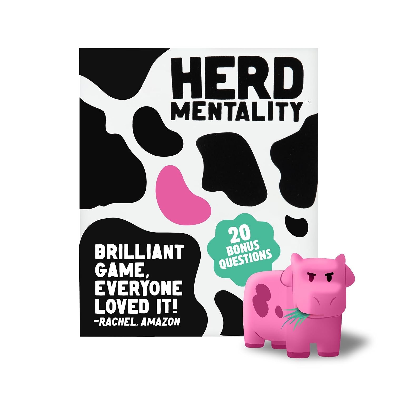 Herd Mentality | Udderly Hilarious Family Board Game for 4-20 Players | Think Like the Herd or Get the Pink Cow for Game Night & Parties | Age 10+ | Big Potato