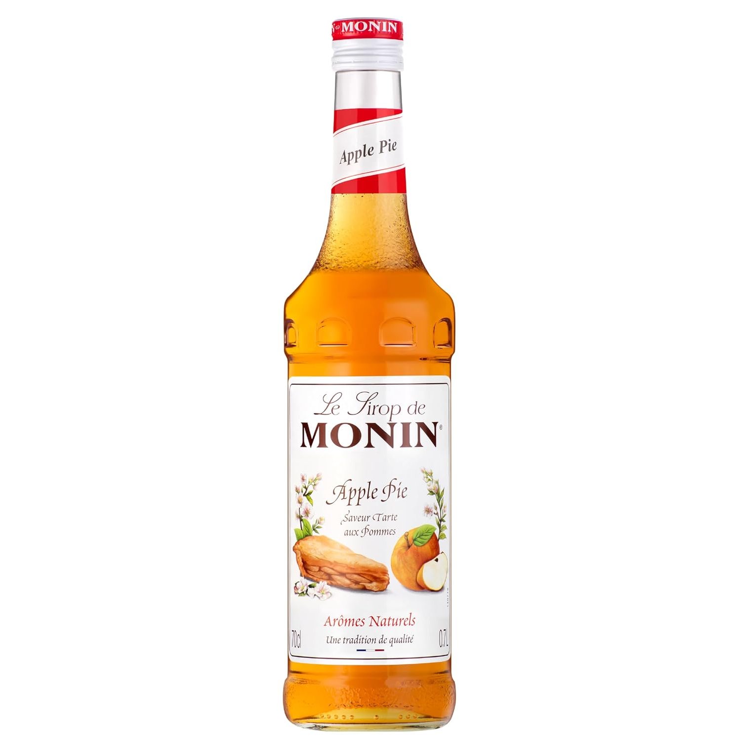 MONIN Premium Apple Pie Syrup 700ml for Cocktails. Vegan-Friendly, Allergen-Free, 100% Natural Flavours and Colourings. Sugar Syrup