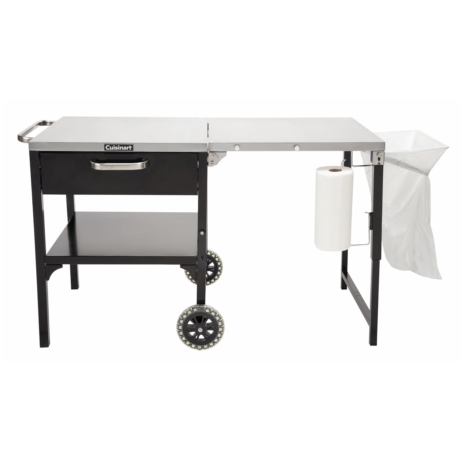 CUISINART CPT-2150 Prep 'n Cook Outdoor Table & Grill Stand, Black/Stainless Steel