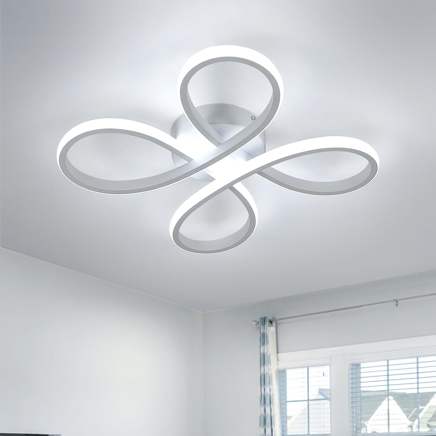 Comely LED Ceiling Light, 30W 3500LM Modern Light Fittings Ceilings, Creative Flower Shaped LED Ceiling Lamp for Bedroom Corridor Dining Room, Cool White Light 6500K