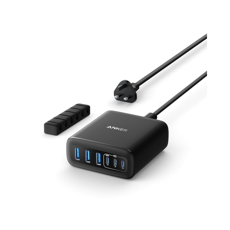 Anker USB C Charger, 6 Port Charging Station with 112W Power, for iPhone 17/16/15/14/13/12 Series, MacBook, Galaxy, iPad, and More (Cable Not Included)