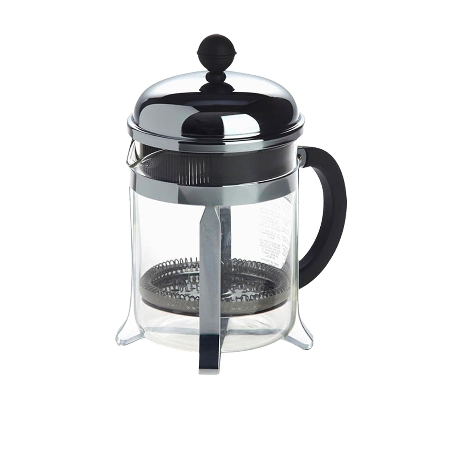 Bodum French Press Chambord - 500ml / 4 Cup Silver Coffee Maker - Heat-Resistant & Stainless Steel Filter - BPA-Free Dishwasher Safe Cafetiere - Made in Portugal