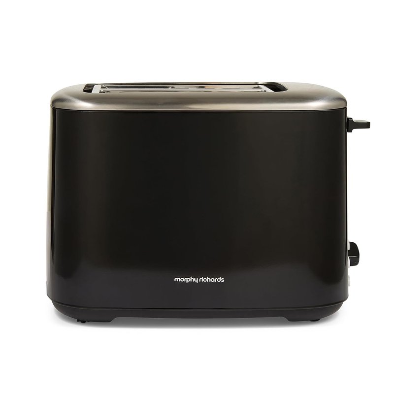 Morphy Richards Equip 2 Slice Toaster, Defrost and Reheat, Browning Controls, Variable Wide Slots, Removable Crumb Tray, 800W, Black, 222064