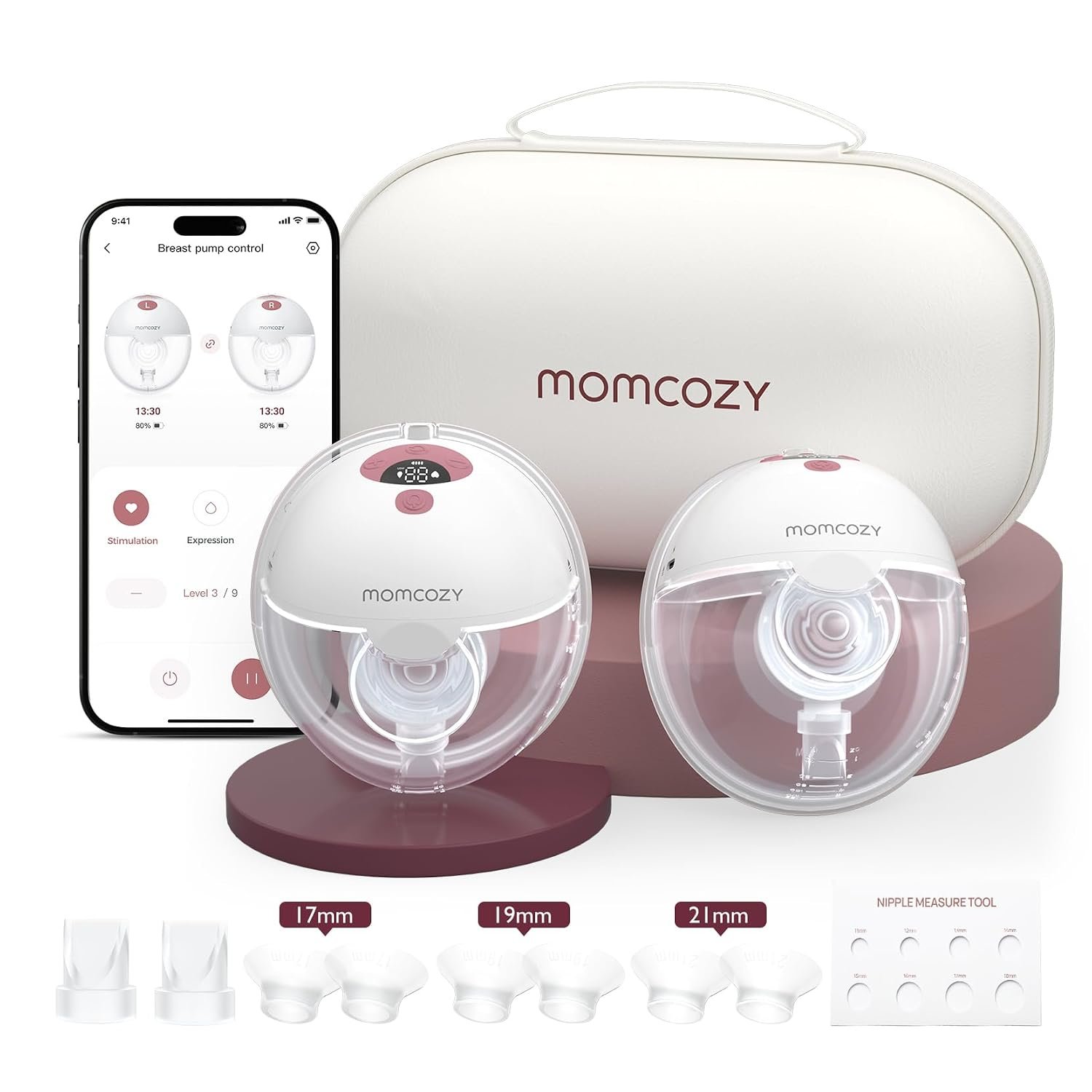 Momcozy M5 Smart Wearable Breast Pump, Hands-Free Electric Pump