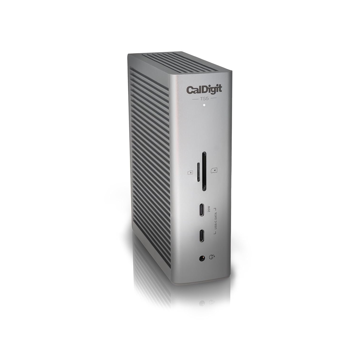 CalDigit TS5 - Thunderbolt 5 Dock - 15 Port, 140W Dedicated Host Charging, 80Gb/s Thunderbolt 5 x4, USB-C 10Gb/s x3, USB-A x2, 2.5GbE, Dual 8K@60Hz, SD & microSD UHS-II, 1m Braided Cable, 240W PSU