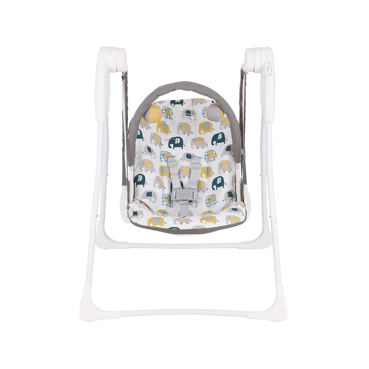Graco Baby Delight Swing with 2 swing speeds, compact fold and lightweight at only 4.67kg, for rest for Play, Suitable from birth to approx. 6 months (0-9kg), Parade fashion