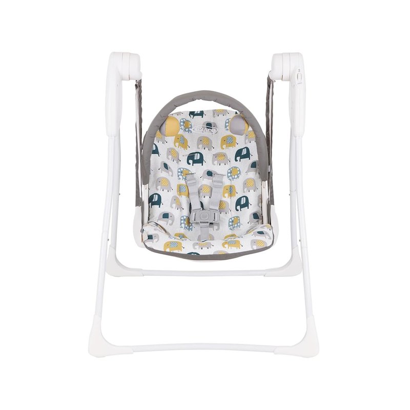 Graco Baby Delight Swing with 2 swing speeds, compact fold and lightweight at only 4.67kg, for rest for Play, Suitable from birth to approx. 6 months (0-9kg), Parade fashion