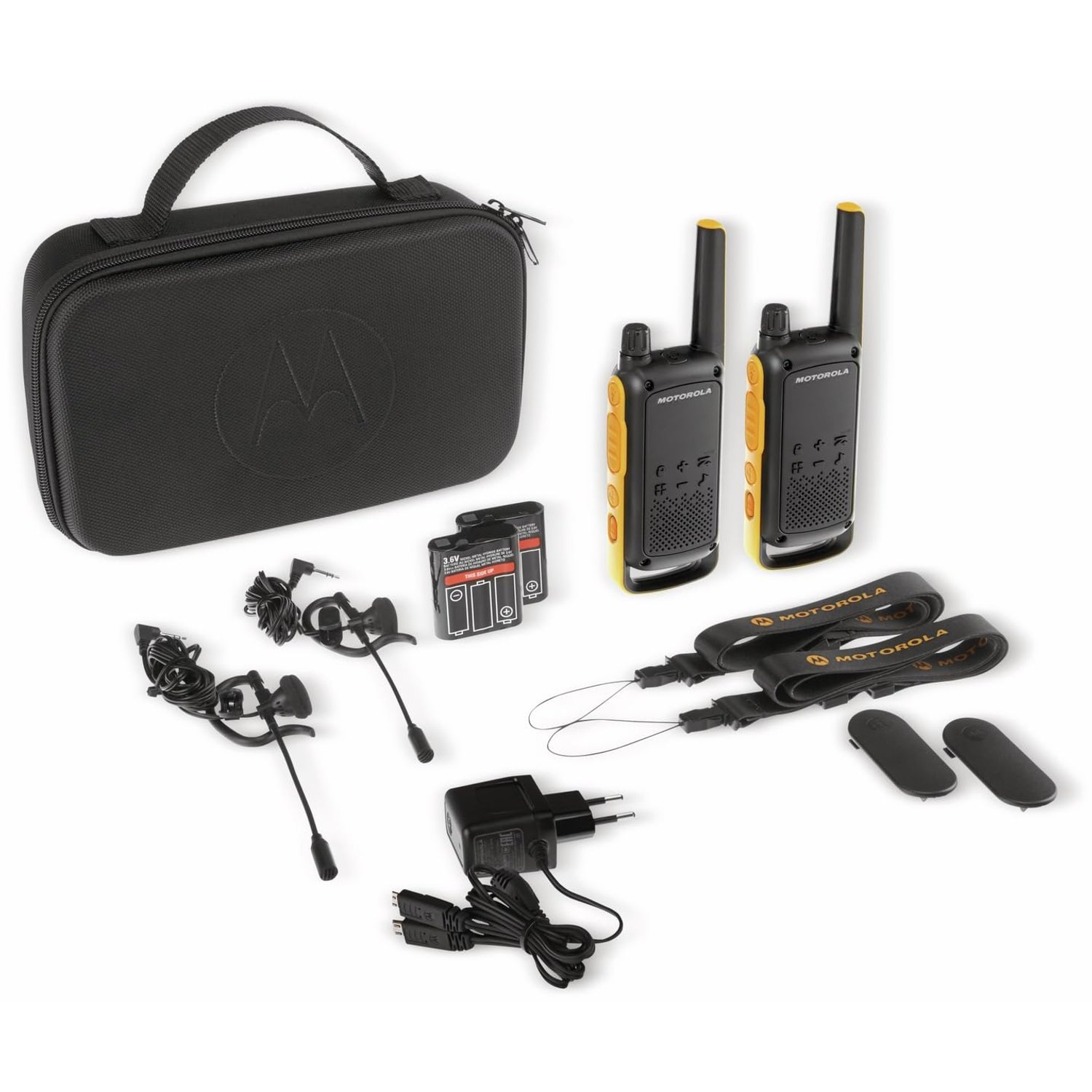 Motorola Talkabout T82 Extreme PMR446 2-Way Walkie Talkie Radio - Yellow/Black (Pack of 2)