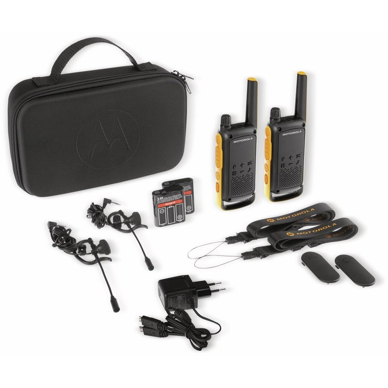Motorola Talkabout T82 Extreme PMR446 2-Way Walkie Talkie Radio - Yellow/Black (Pack of 2)