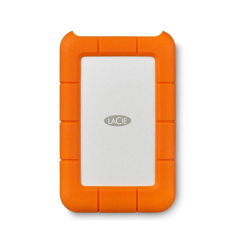 LaCie Rugged Mini 4TB — shock‑resistant, USB‑C Portable External Hard Drive, 2.5‑inch, for Mac & Windows — Rescue Data Recovery included