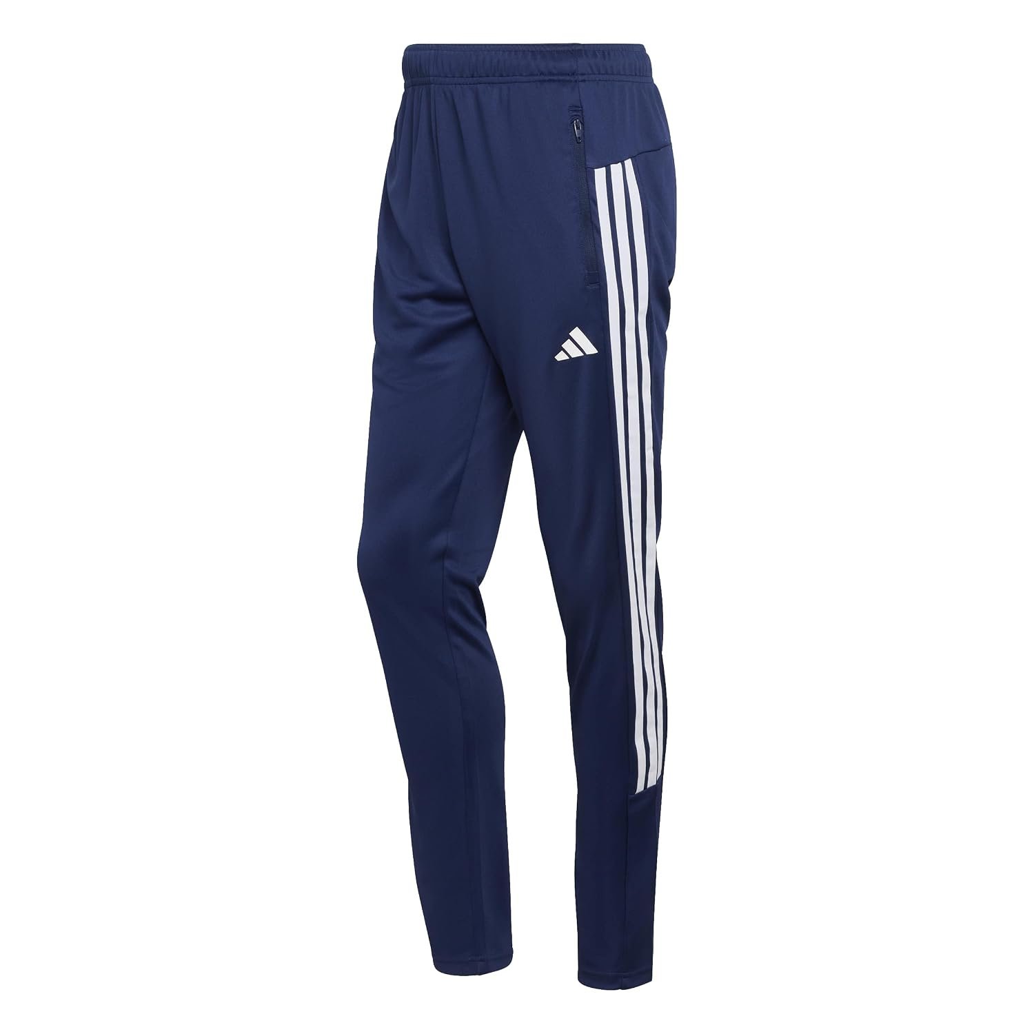 adidas Men's Workout Essentials All-Set 3-Stripes Knit Pants, dark blue/white, L