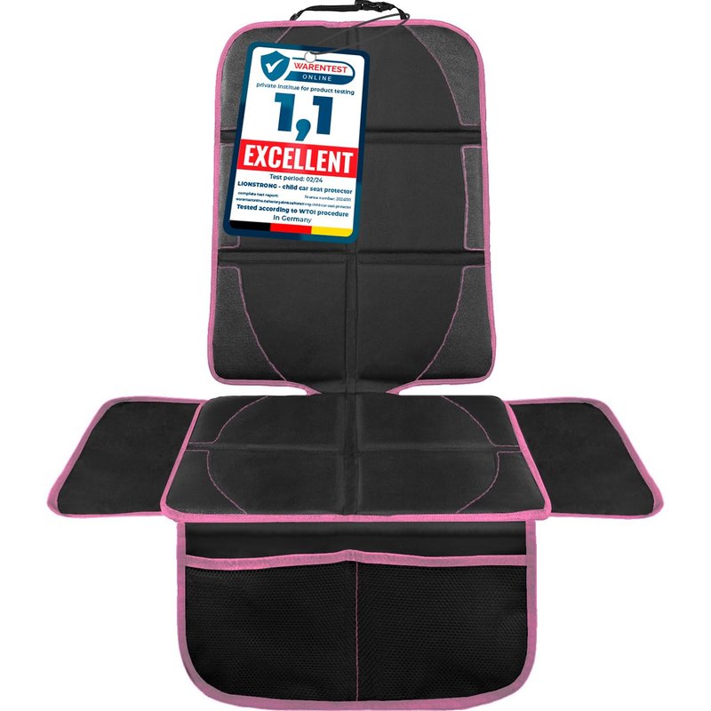 LIONSTRONG® Children's Seat Pad - Car Seat Protector & Cover - Water-Repellent - Universal Compatible (Pink)