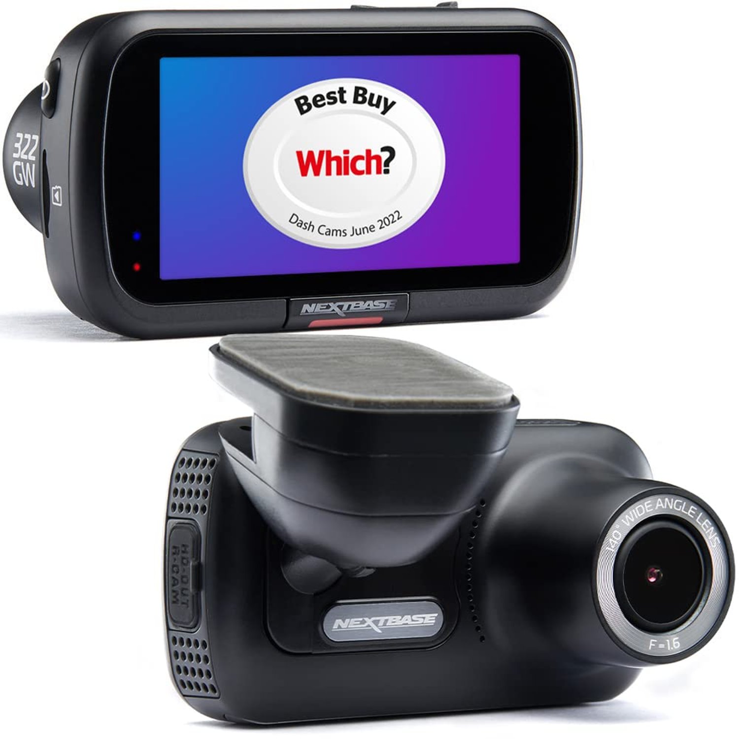 Nextbase 322GW Dash Cam Front - 1080p Full HD Car Camera
