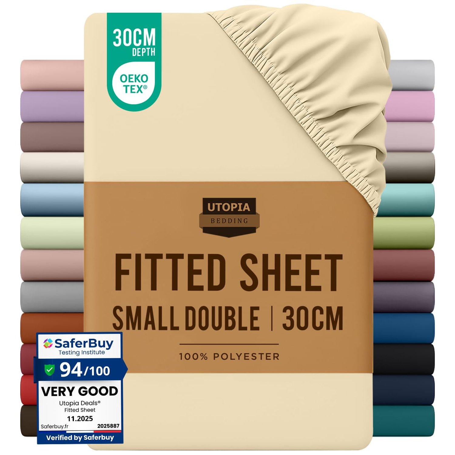 Utopia Bedding Queen Fitted Sheet - Bottom Sheet - Deep Pocket - Soft Microfiber - Shrinkage and Fade Resistant - Easy Care -1 Fitted Sheet Only (Egg Plant)