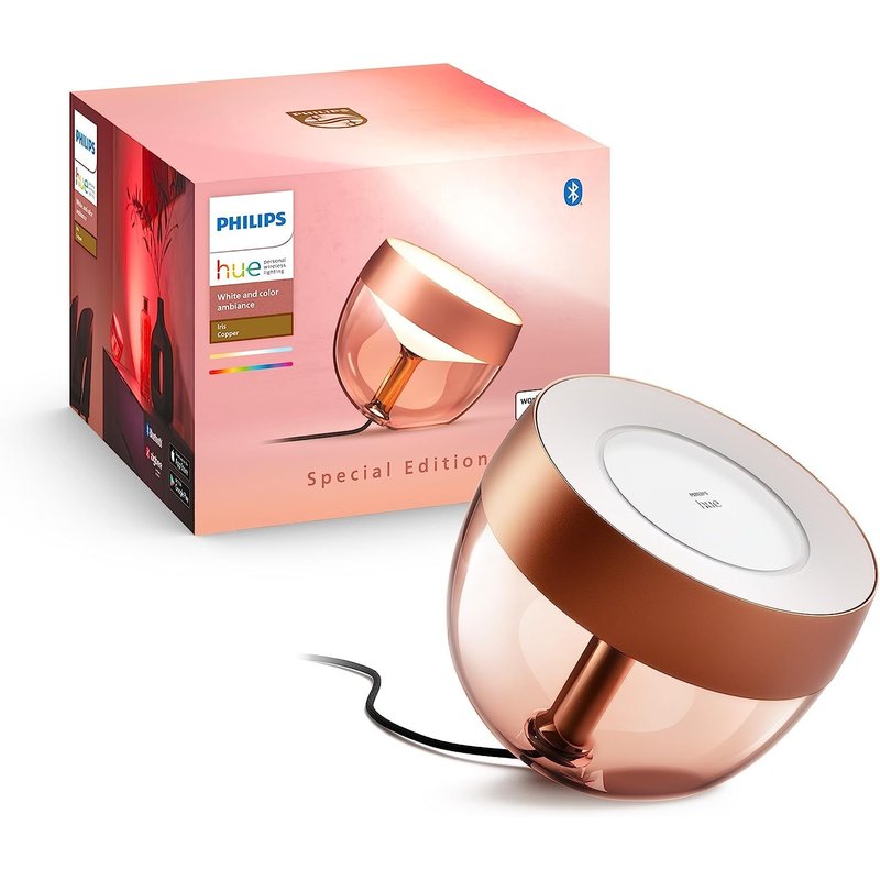 Philips Hue Iris Table Lamp - White and Color Ambiance - Integrated Led - Copper - 8,1W - Bluetooth - Limited Edition