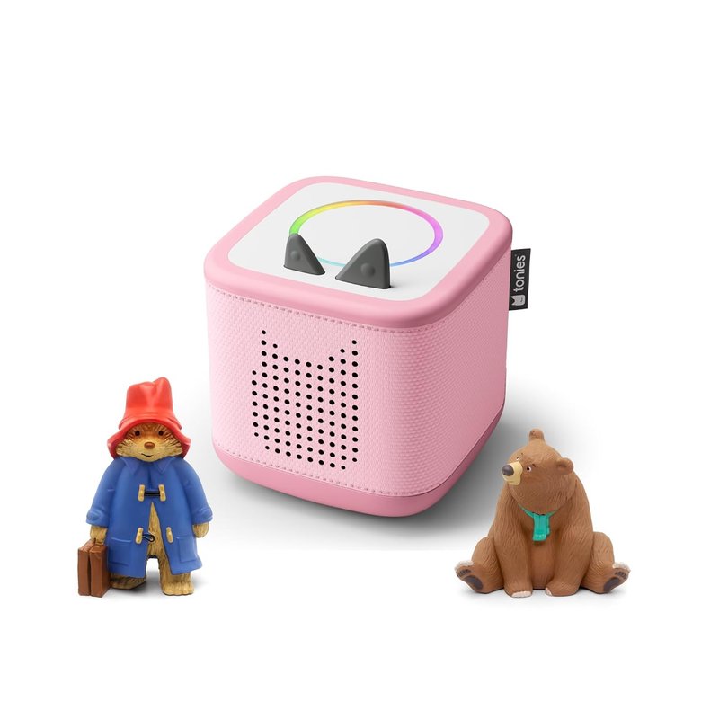 Toniebox 2 Audio Player Storytime Bundle for Kids 3+ with We’re Going on a Bear Hunt and Paddington Bear - Cloud Pink