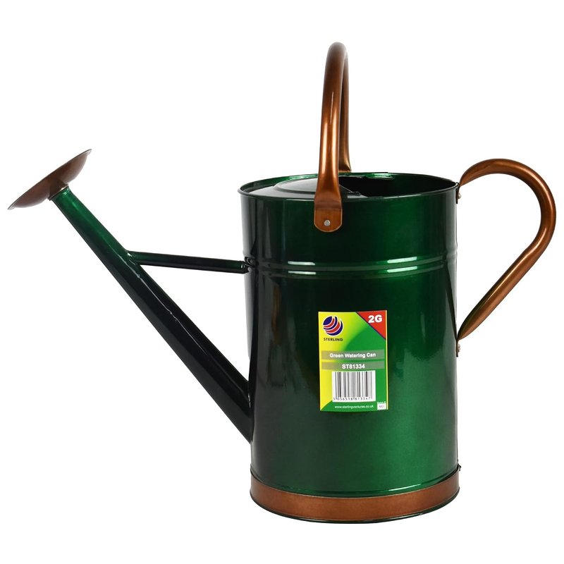 Watering Can Traditional Stylish Vintage 9L Can for Indoor & Outdoor Plants Garden (Green Forest)