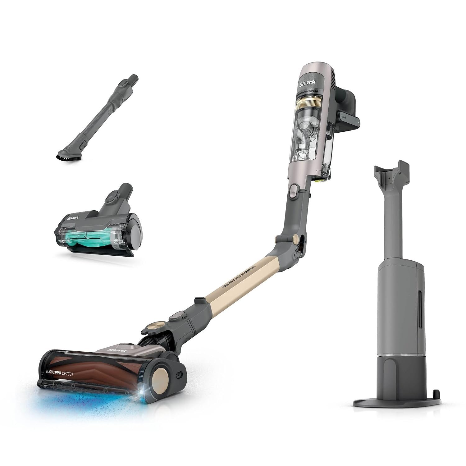 Shark PowerDetect Speed Luxe Collection Clean & Empty Cordless Vacuum, Anti-Allergen HEPA Filtration, Up to 60 Min Runtime, Includes Auto-Empty Charging Dock and 2 Tools IA3246UKTIV