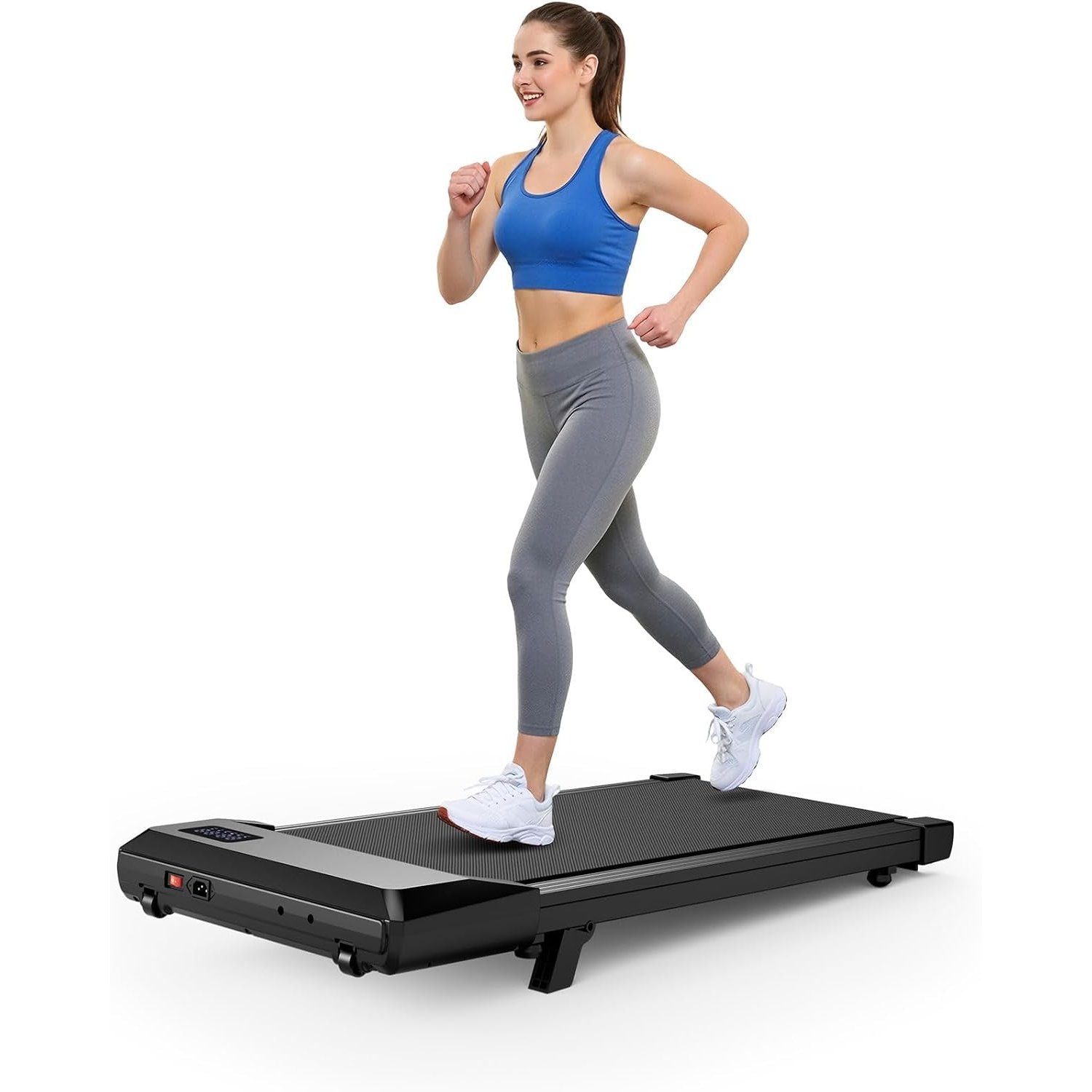 Superun Raceable 6% Incline Walking Pad, 6/12km/h Foldable Treadmill