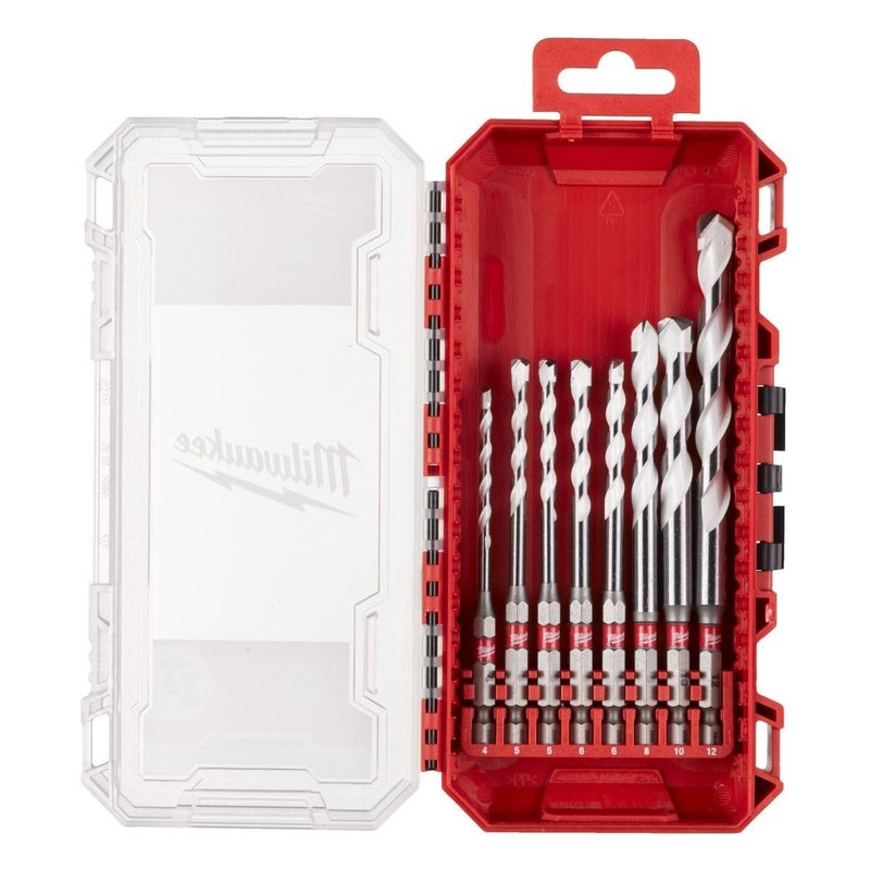 Milwaukee 8 Piece Multi Material Drill Bit Set 2 with PACKOUT Compatible Case