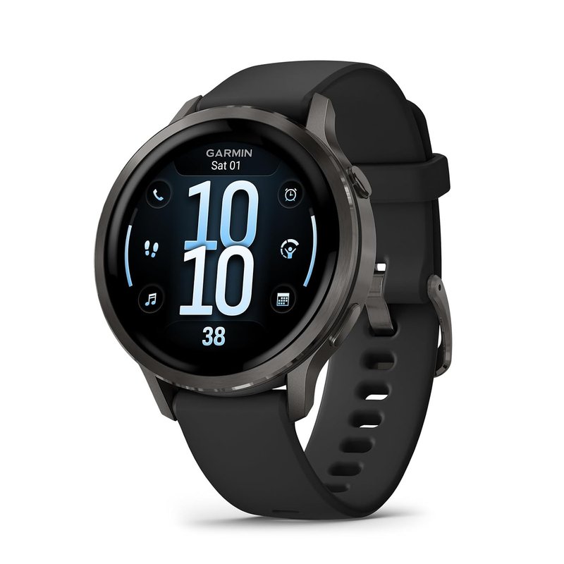 Garmin Venu 4, 41mm GPS smartwatch, AMOLED touchscreen, 24/7 advanced health & fitness, 80+ sports apps, flashlight, ECG app, sleep tracking, fitness coach, up to 10 days battery life, Black
