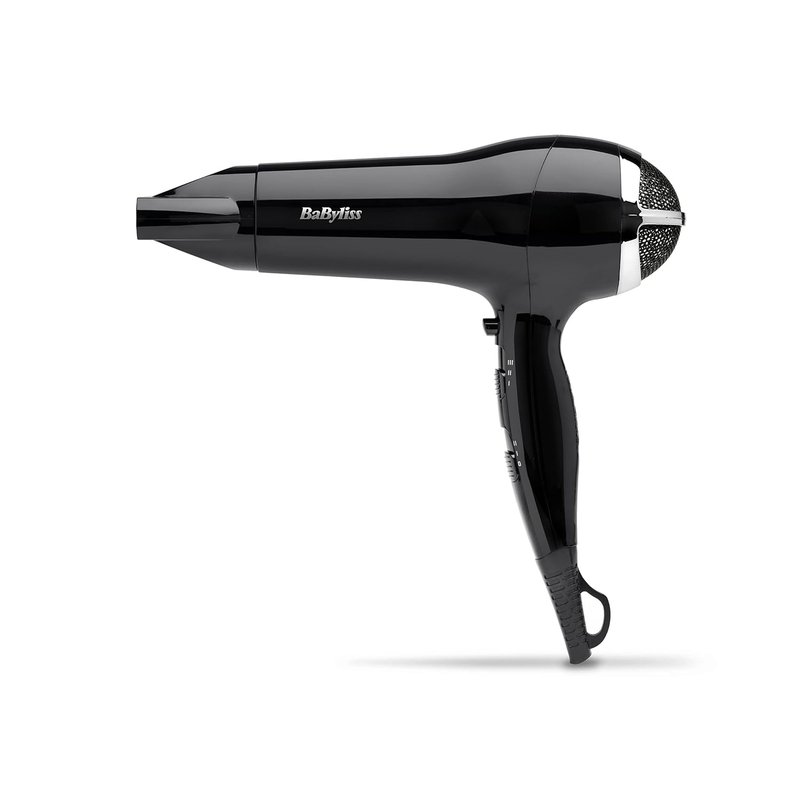 BaByliss Power Smooth Hair Dryer - Powerful and Lightweight, 2400W Fast Drying, Ionic for Frizz-Control, 3 Heat & 2 Speed Settings Plus Cool Shot, Black, 5736CU