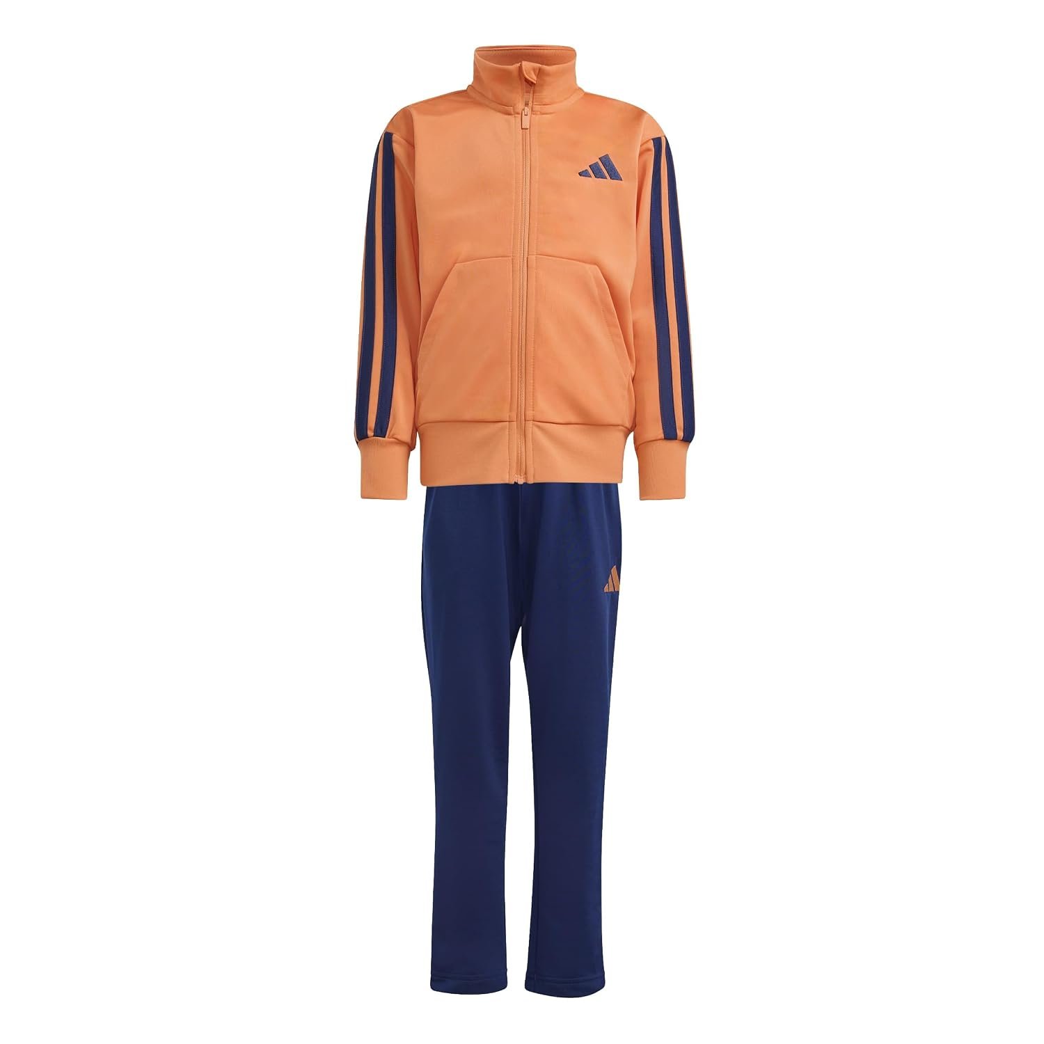 adidas Unisex Kids ESSENTIALS CLIMACOOL TRACKSUIT, Dusky Orange/dark blue, 3-4 Years