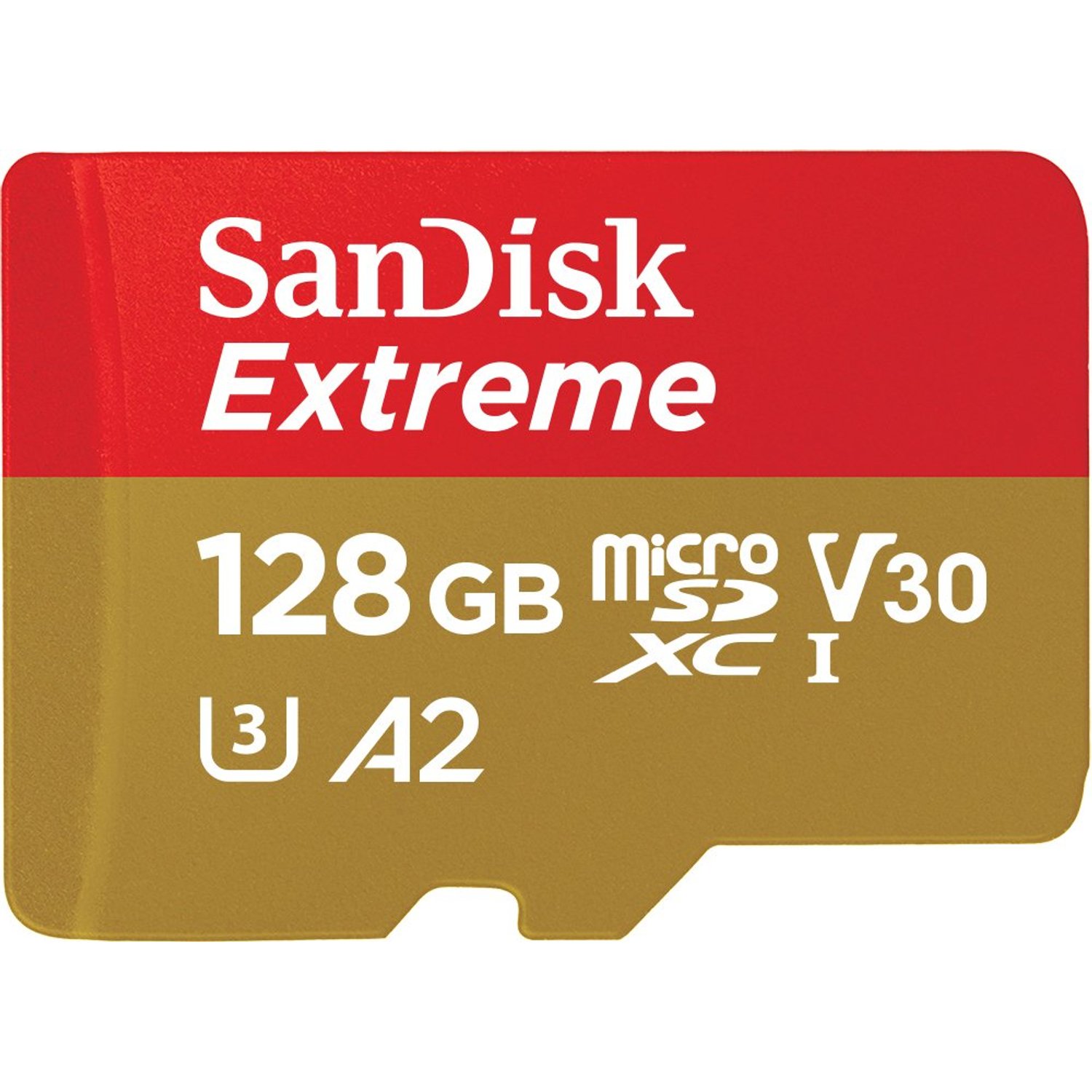 SANDISK Extreme microSDXC card 128GB + SD Adapter (for Action Cams and Drones, up to 190 MB/s, with A2 App Performance, RescuePRO Deluxe, UHS-I, Class 10, U3, V30)