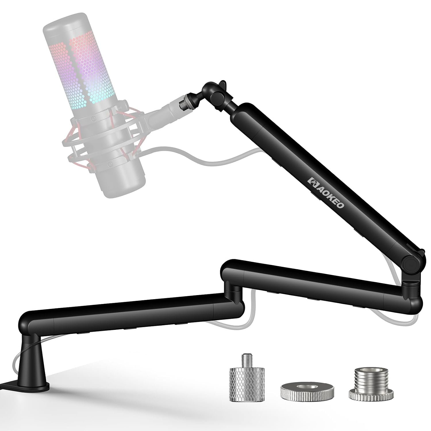 Microphone Arm,Aokeo AK-55i Desk Low Profile Mic Boom Arm Stand,Suitable For Blue Yeti,Snowball iCE,HyperX QuadCast,SoloCast,Elgato Wave,Etc