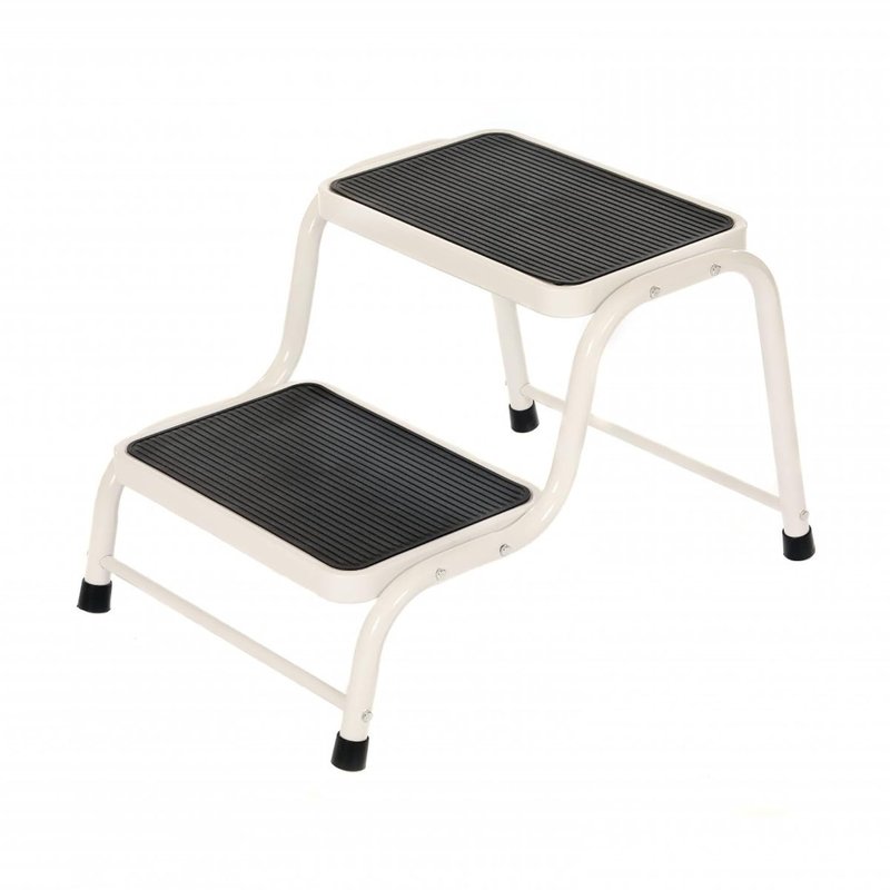 Oypla Double Caravan Step Stool Steel Non Slip Rubber Tread Safety