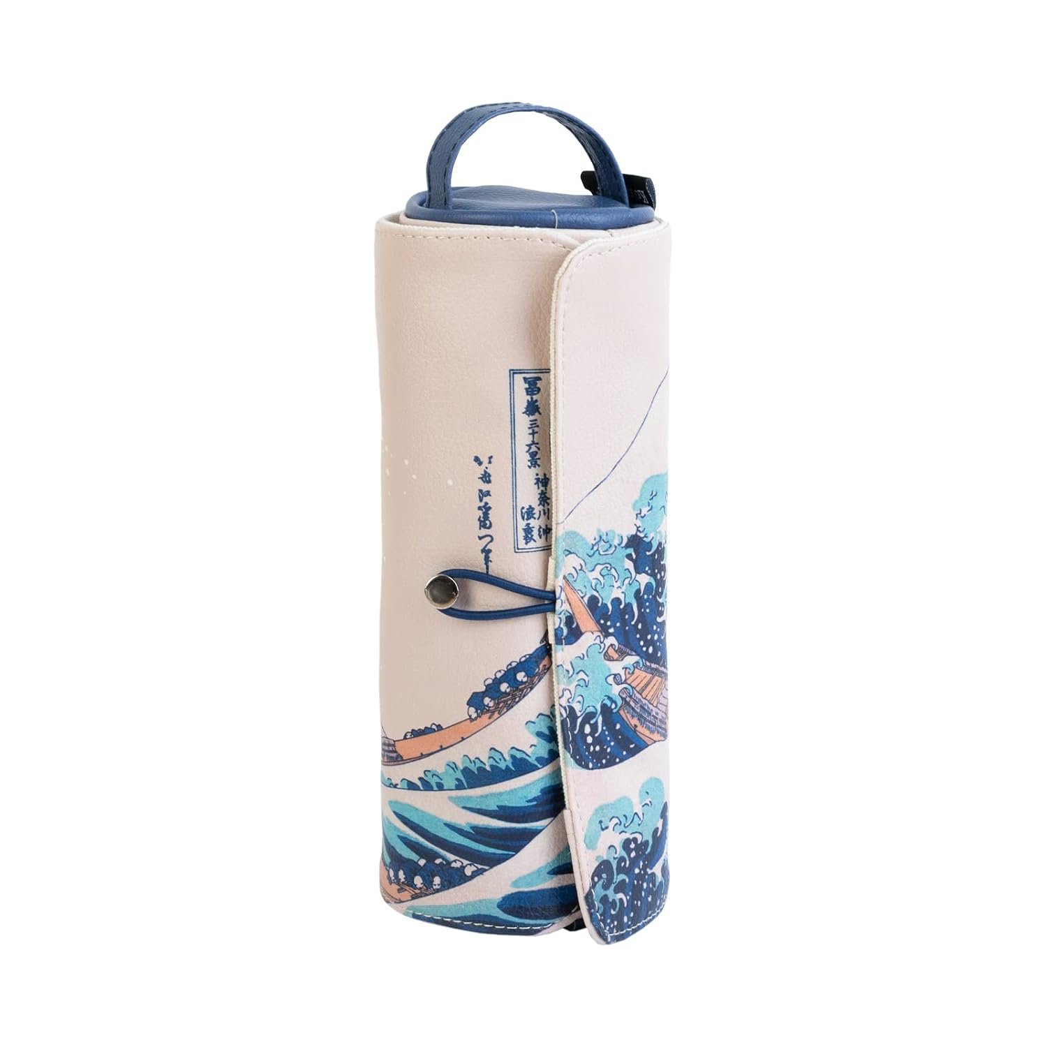 Grupo Erik Roll Up Pencil Case - Hokusai | 8 x 3 x 3 inches - 21 x 7.5 x 7.5 cm Cute Makeup Bag for Makeup Brushes & Paint Brushes, Pencil Cases, Back to School Supplies, Office Stationery Supplies