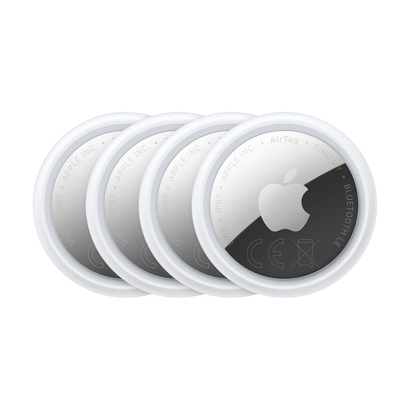 Apple AirTag 4 pack (2nd generation): Tracker for Keychain, Wallet and More; Locator with Sound; Simple One-Tap Setup with iPhone or iPad; Key Finder with up to 1.5x Precision Finding Range