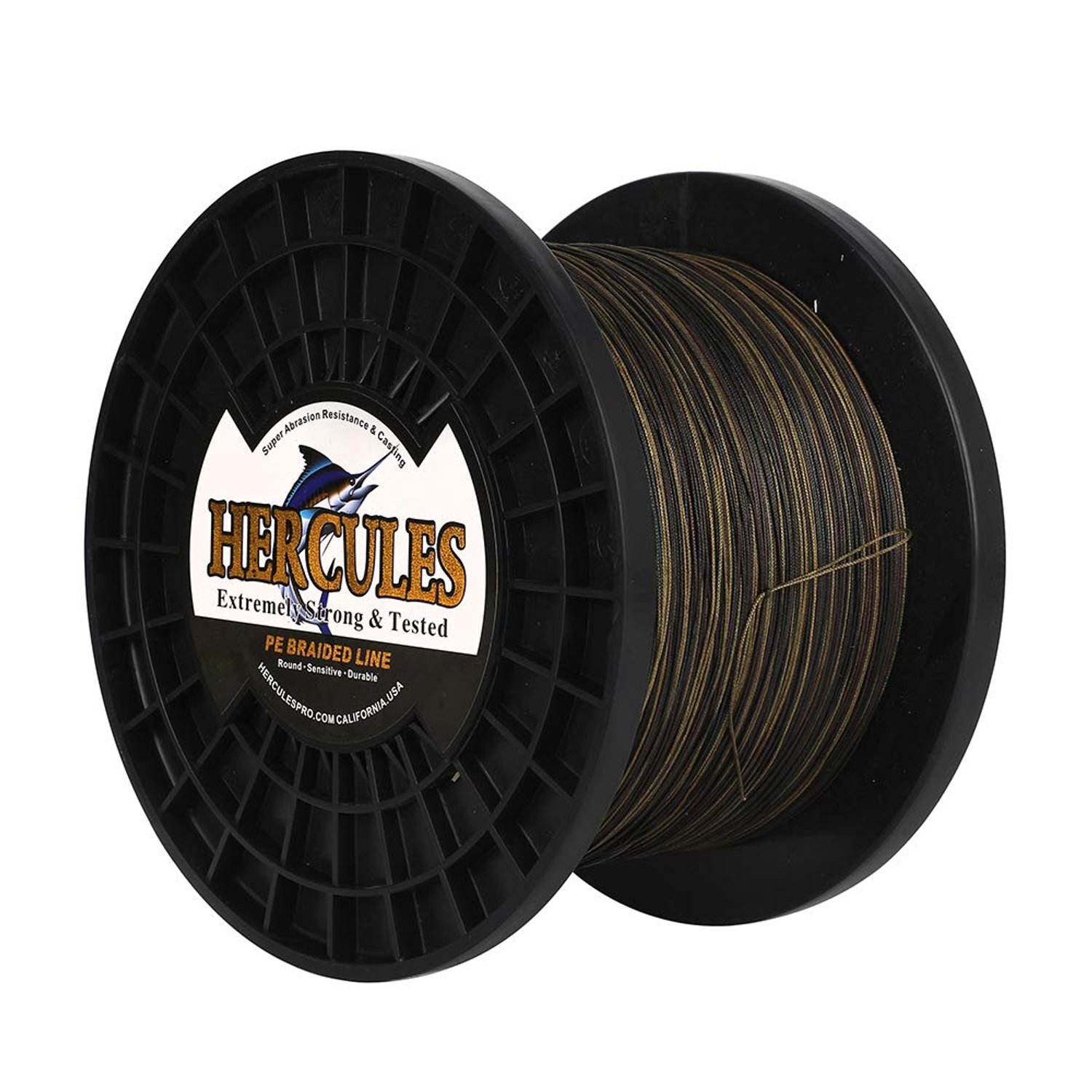 HERCULES Super Cast 1000M 1094 Yards Braided Fishing Line 300 LB Test for Saltwater Freshwater PE Braid Fish Lines Superline 8 Strands - Camo, 300LB (136.1KG), 1.20MM