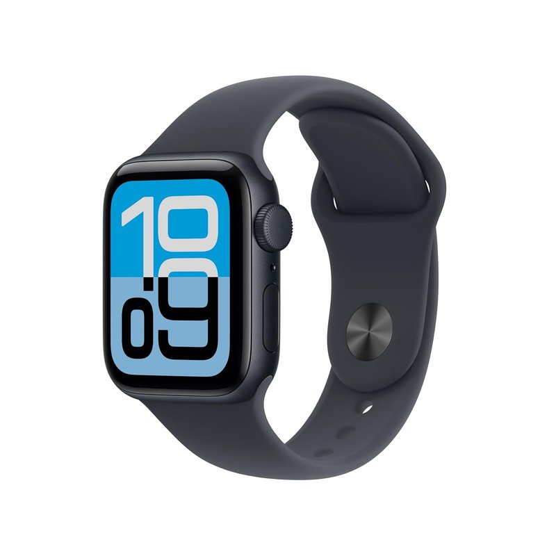 Apple Watch SE 3 GPS 40mm Smartwatch with Midnight Aluminium Case with Midnight Sport Band S/M. Fitness and Sleep Trackers, Heart Rate Monitor, Always-On Display, Water Resistant