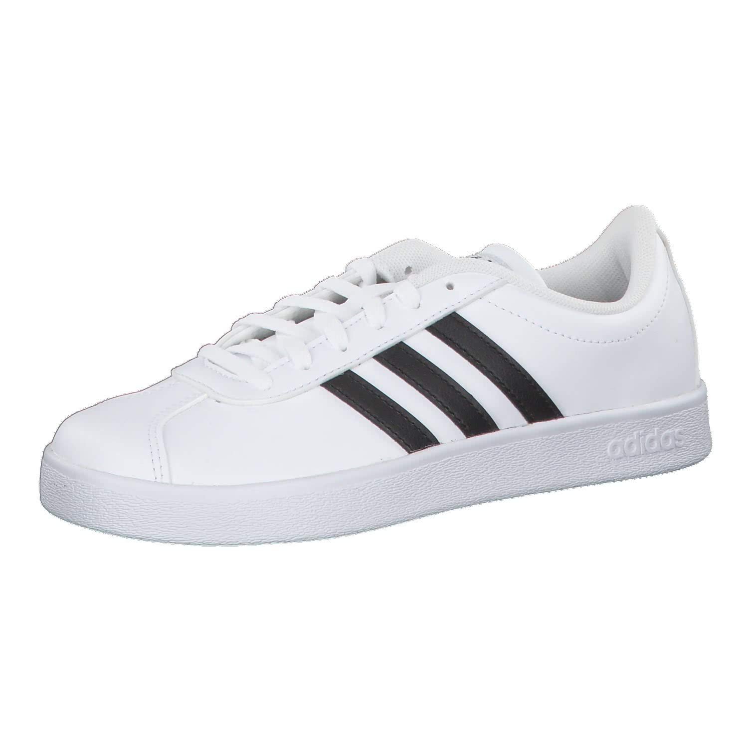 adidas Unisex Kids Vl Court 2.0 Tennis Shoes, White Footwear White Core Black Footwear White 0, 11 UK Child