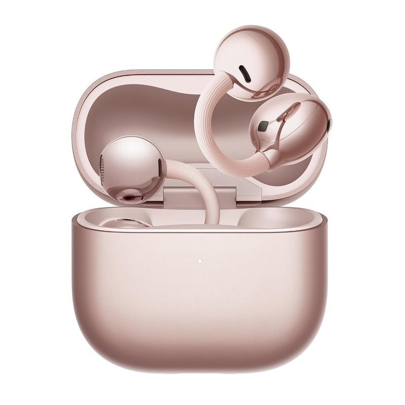 HUAWEI FreeClip 2 Open-Ear Headphones, Clip-On Wireless Earbuds, 5.1g Lightweight, IP57 Waterproof, 38H Battery, Bluetooth 6.0, 3-Mic Noise Cancellation, Wireless Charging, Rose Gold