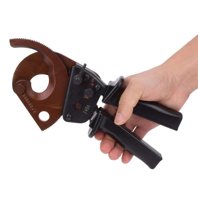 Cable Cutter, Ratchet Cable Cutter, Electricians Tools, Wire Cutter J40A 300mm² Ratchet Industrial Grade Cable Scissors Hardware Hand Operated Cutting Tool